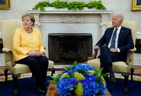 Merkel Trifft Us Präsident Biden Im Weißen Haus