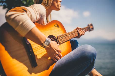 Free Images Music People Girl Sunshine Woman Acoustic Guitar