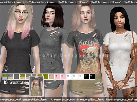 The Sims Resource Np X Ripped Dress
