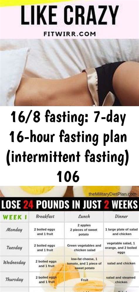 16 8 Fasting 7 Day 16 Hour Fasting Plan Intermittent Fasting 106 16 8 Fasting Fasting Plan