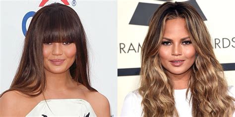 Fringe Benefits Celebrities With And Without Bangs Hairstyles With Bangs Celebrity