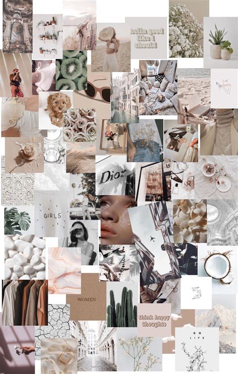 60 Pcs Simple Boho Aesthetic Wall Collage Kit Etsy In 2020 Wall