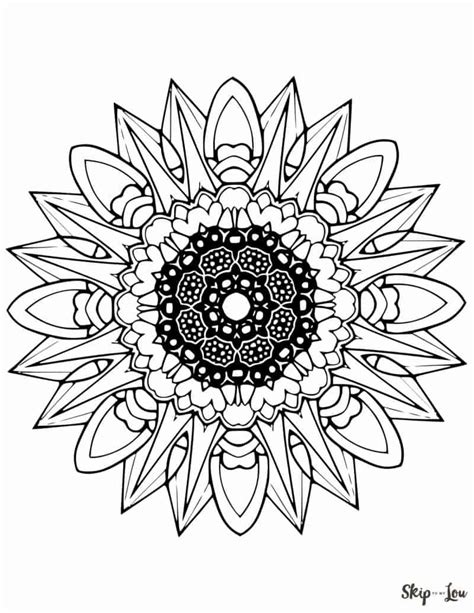 Swans and scorpions guard the gem. Beautiful FREE Mandala Coloring Pages | Skip To My Lou