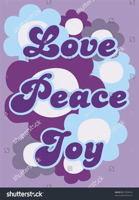 Love Joy Peace Stock Vector Illustration 37503916 Shutterstock