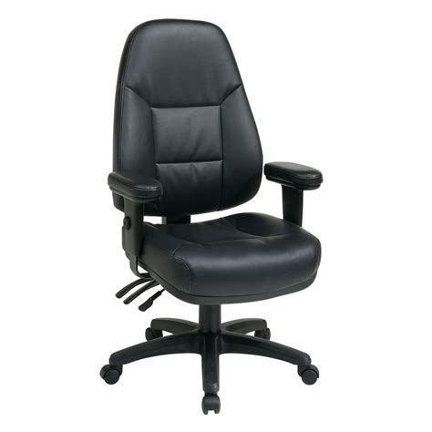work smart black leather high  office chair ec ec