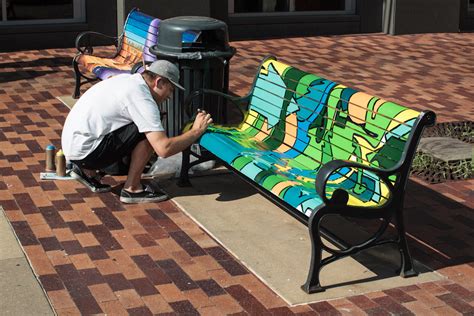 Downtown District To Beautify Benches Through Art Mc Ginsberg