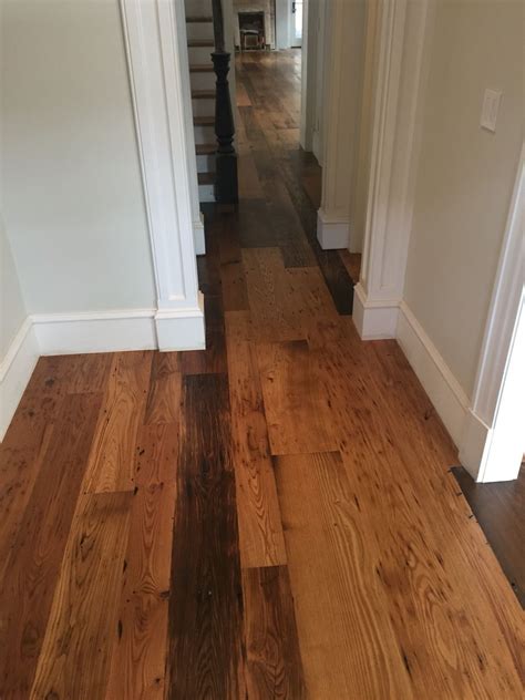Locally Milled Wide Plank Reclaimed Chestnut Flooring Finished With