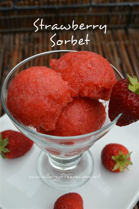 Strawberry Sorbet Dairy Free Refined Sugar Free Vegan Paleo No Ice