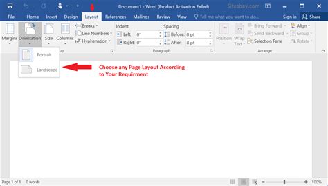 Change Page Layout In Word Lopfl