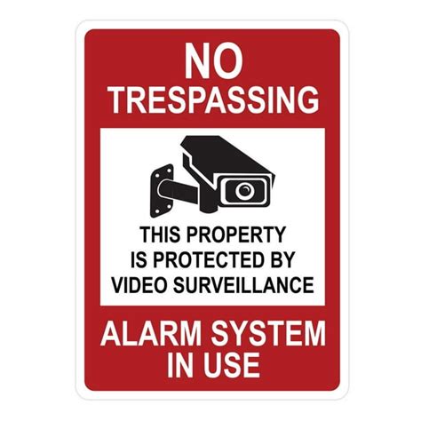 no trespassing this property is protected by video surveillance sign 10 x 14 non reflective