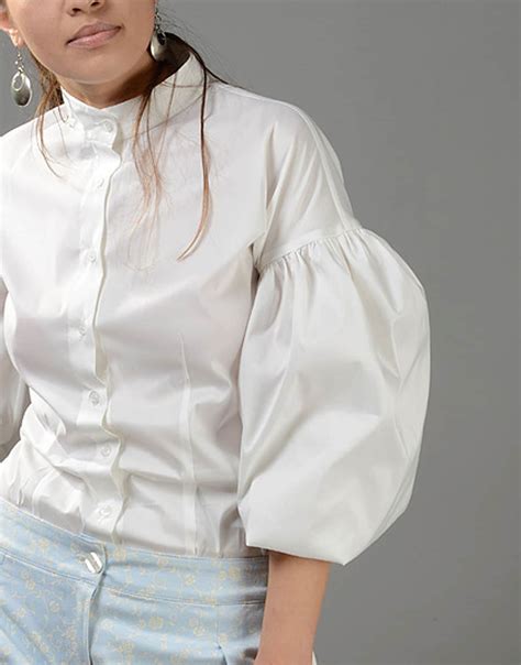 Puff Sleeve Blouse White Victorian Top White Shirt Etsy