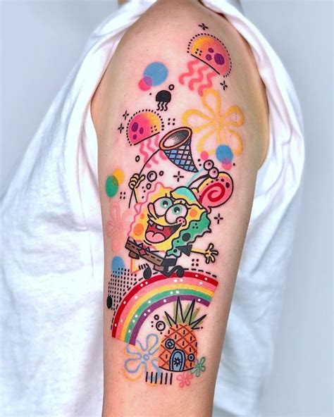 38 Classic Cartoon Character Tattoos To Bring You Back To Childhood