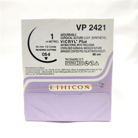 Ethicon Vicryl Plus Suture Vp2421 Size 1 0 At Rs 6745box In Delhi