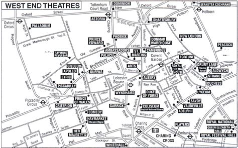 London Theatre Map London Theatre London Theatre