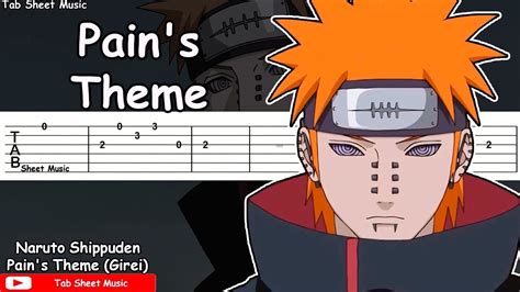 Naruto Shippuden Ost Pains Theme Girei Guitar Tutorial Youtube