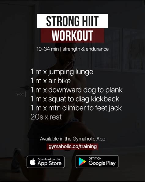 Strong Hiit Workout Gymaholic Fitness App
