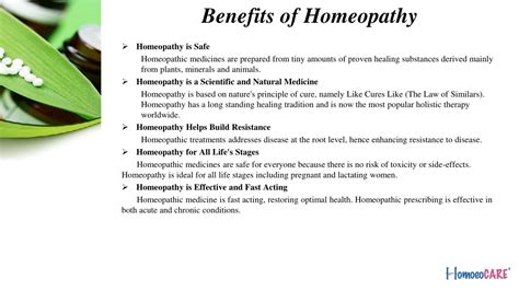 Ppt Homeopathy Benefits Of Homeopathy Treatment Powerpoint