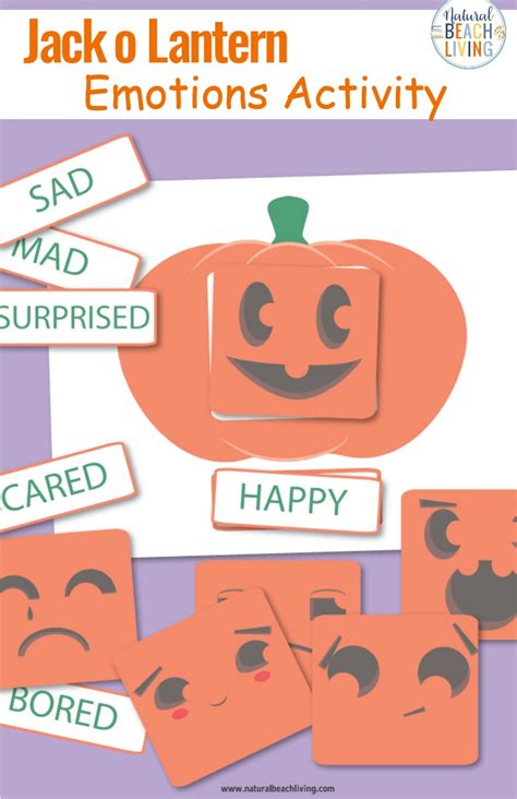 Emotions Activities Preschool Pumpkin Theme Printables Natural Beach