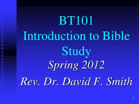 Ppt Bt101 Introduction To Bible Study Powerpoint Presentation Free