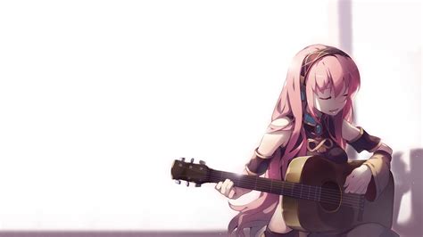 Sad Anime Girl With Guitar