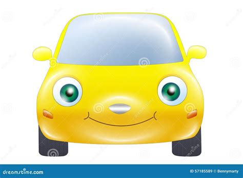 Yellow Car Stock Illustration Illustration Of Smiling 57185589