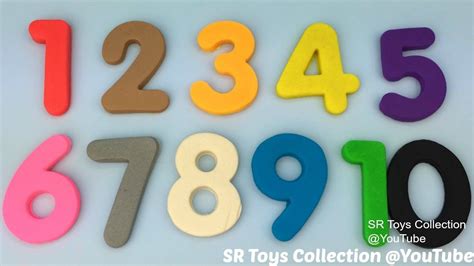 Learn To Count Numbers 1 To 10 And Colours With Play Doh Modelling Clay