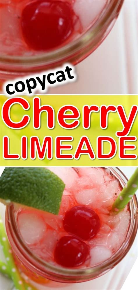Copycat Sonic Cherry Limeade In 2021 Recipes Food Cherry Limeade