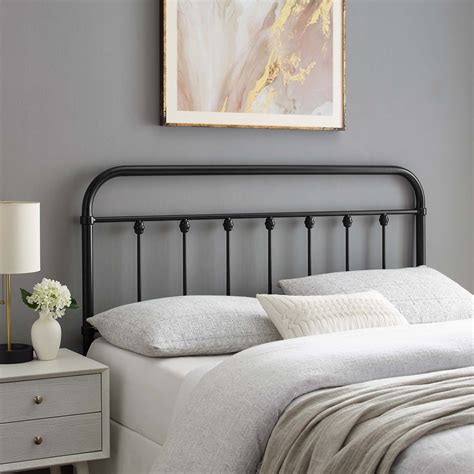 Sage Twin Metal Headboard Black By Modway