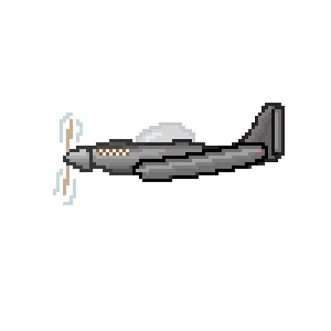 Oc My First Try At Pixel Art A P 51 Mustang Rpixelart