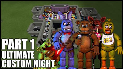 How To Build Fnaf Ultimate Custom Night In Minecraft Part 1 Youtube