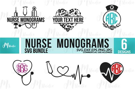 Download Nurse Monogram SVG Bundle By MStudio | TheHungryJPEG.com