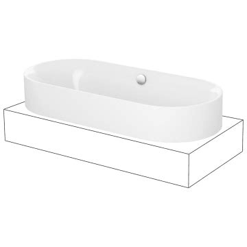 Als wandgebundene badewanne fügt sie sich optimal in raumecken. Bette Lux Oval-Wanne Highline 190 x 90 cm 3467CFXXH-000 ...