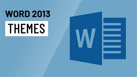 Word 2013 Themes Youtube