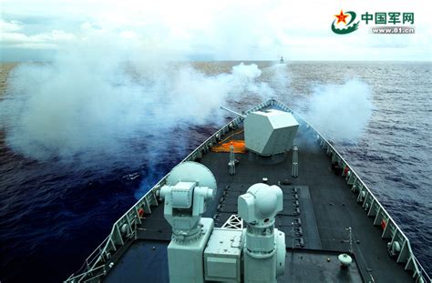 남중국해함대 원양훈련편대 해상 실탄 사격훈련 진행 모이자 뉴스