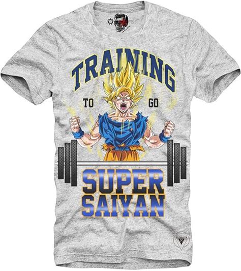 E1syndicate T Shirt Training Go Super Saiyan Dragonball Gym Son Goku Grey Smlxl Amazonca