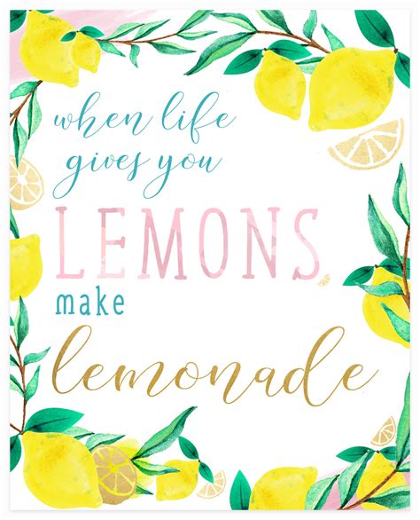 When Life Gives You Lemons Make Lemonade 8x10 Art Print Sugar Moon