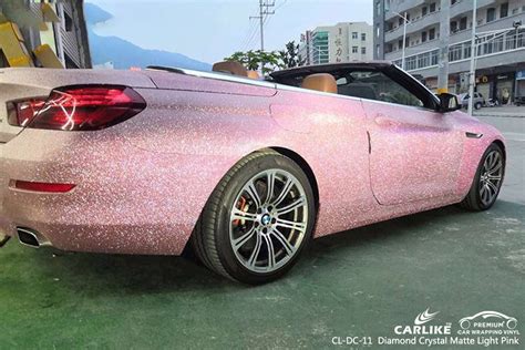 Bmw Car Wrap Diamond Crystal Matte Light Pink Vinyl Protectpro Auto