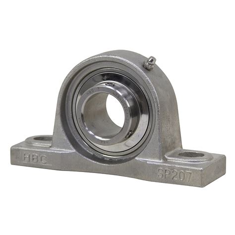 The bolt holes are usually slotted for adjustment during mounting. 1-3/8" Pillow Block Bearing Stainless | Cast Iron Pillow ...