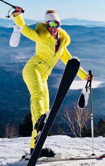 winter suit wool winter skier ski bunnies bunny down suit skiing outfit snow fashion ski