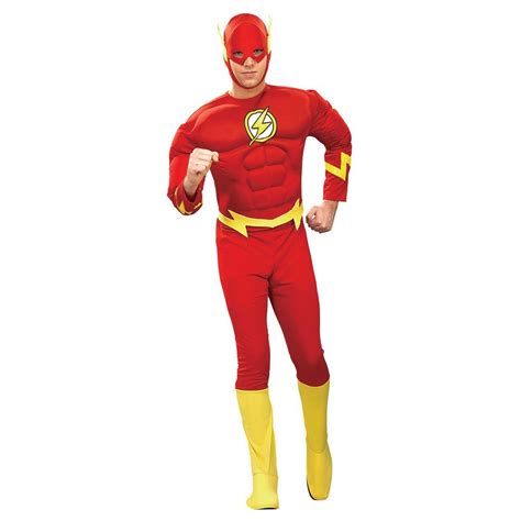 Halloween Dc Comics Mens Flash Muscle Costume X Large Size Xl 42 46