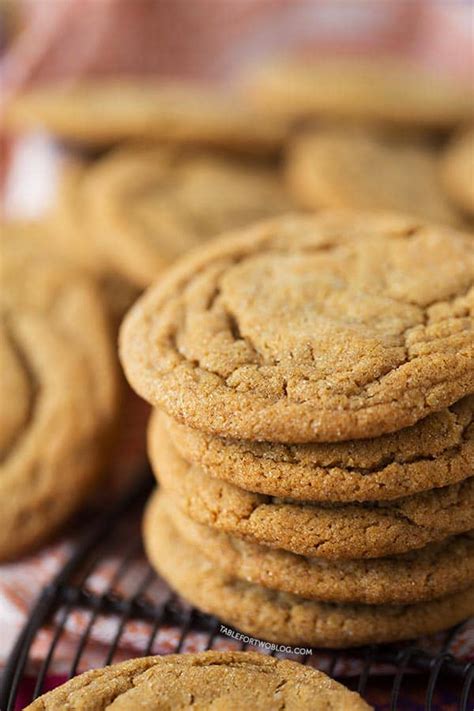 Soft And Chewy Ginger Molasses Cookies Table For Two