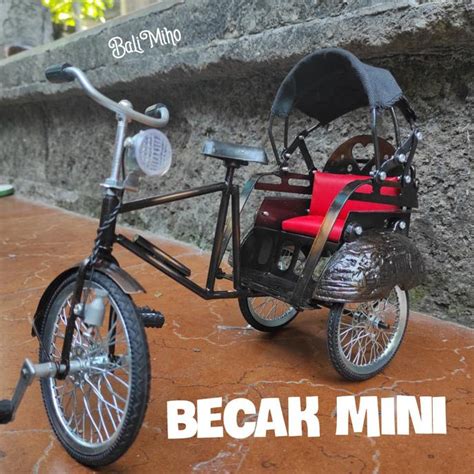 Jual Miniatur Becak Logambecak Minimainan Becakbecak Besi