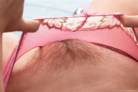 Hairy Woman Leona Lee Is Pretty In Pink