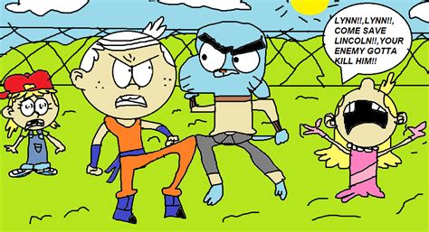 Lincoln Loud Vs Gumball By Zakariajames6 On Deviantart