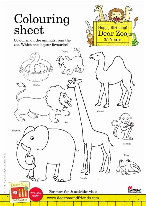 Zoo Animals Worksheets Pdf
