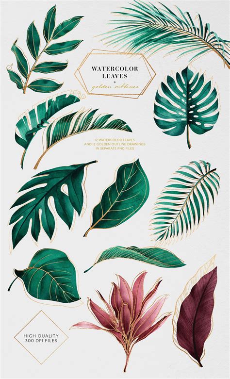 Tropical Leaf Free Printable Art Series Of 9 The Happy Housie