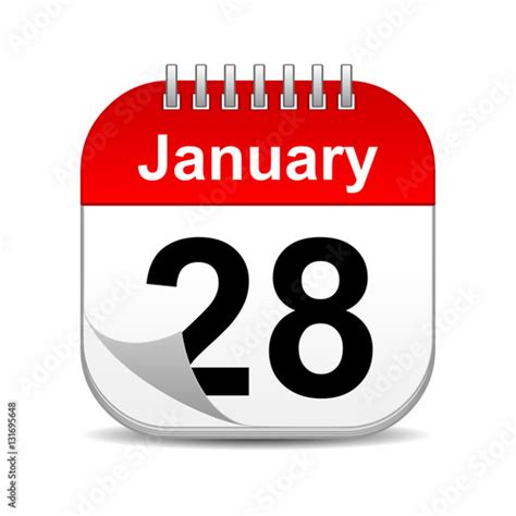 January 28 Calendar Icon Stock Photo And Royalty Free Images On