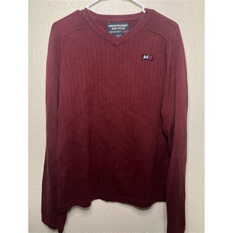 Vintage Abercrombie And Fitch Maroon Pullover Depop