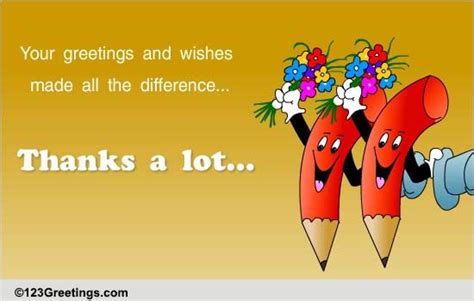 Thanks For The Wishes Free Congratulations Ecards Greeting Cards