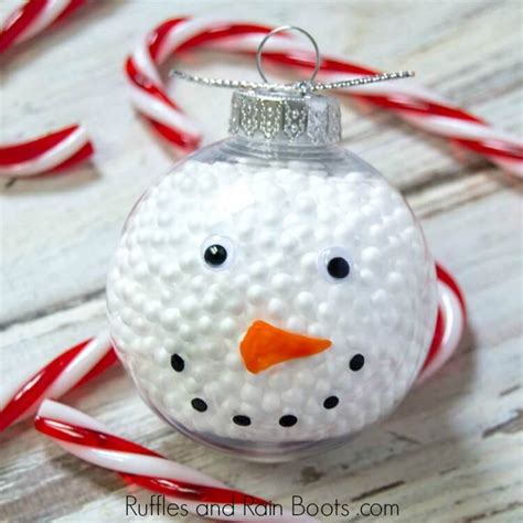 Quick Dollar Store Snowman Ornament A 10 Minute Easy Craft
